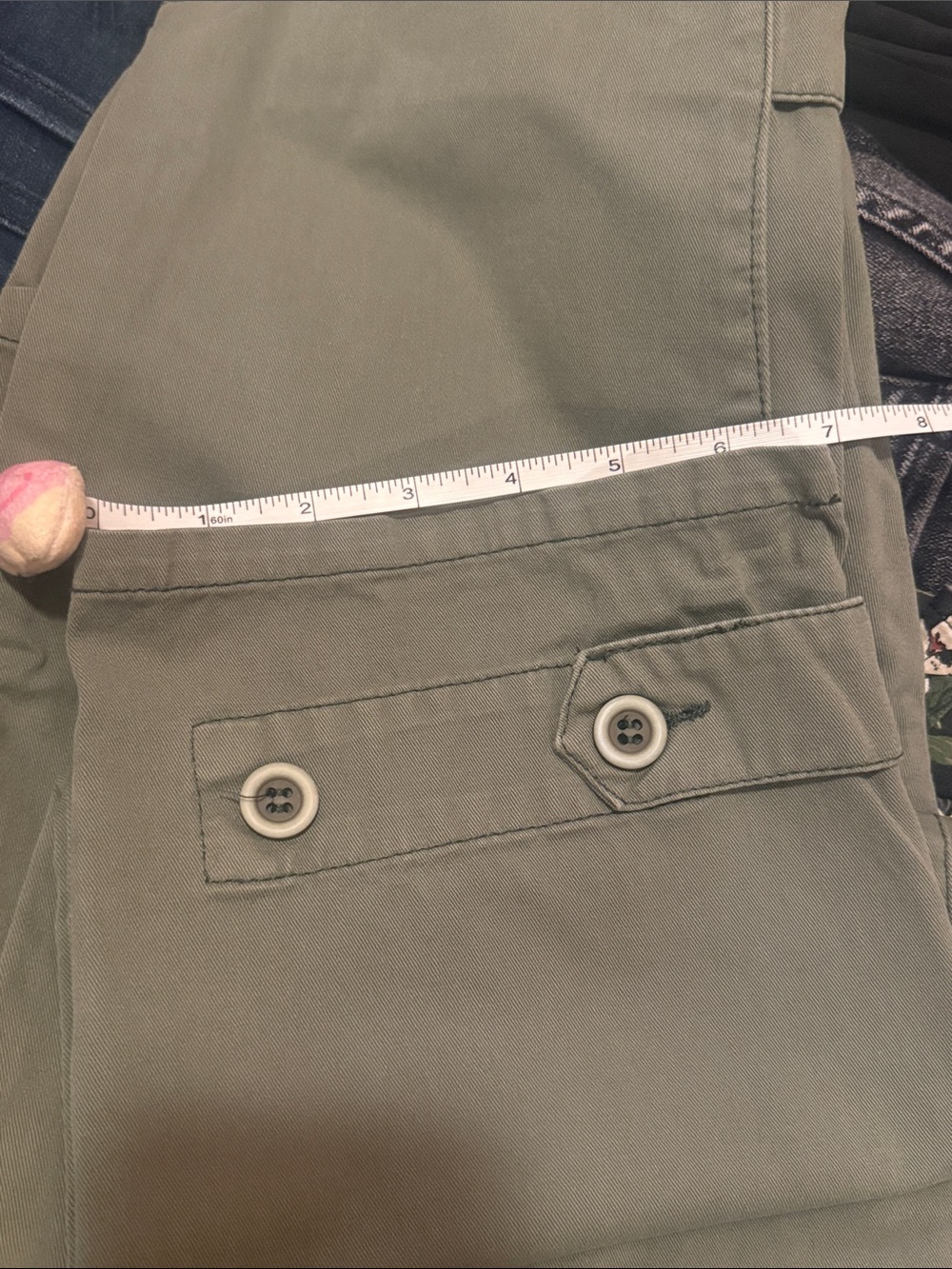 Anthropologie Olive Green Terry Star Utility Pants - size 26 - Picture 12 of 12